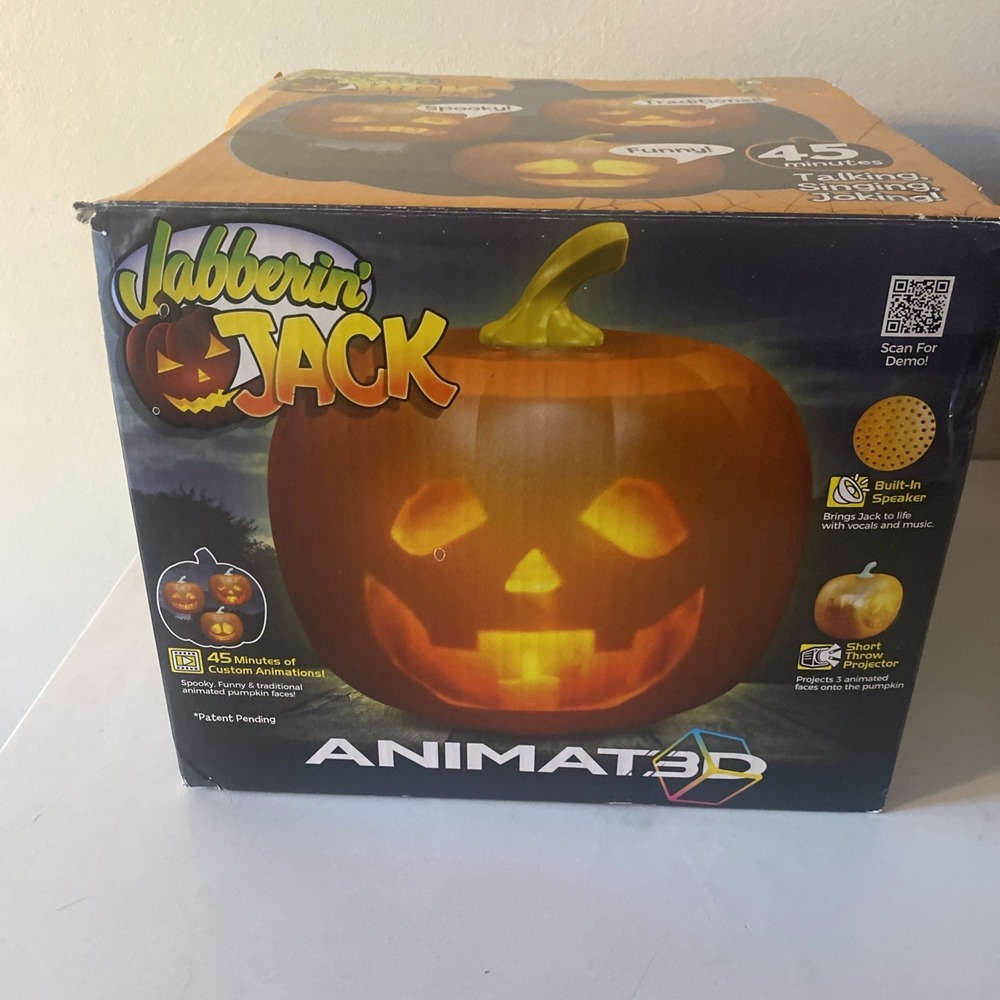 Jabberin Jack The Talking Pumpkin Animated 3D Face Cinemates Halloween Works